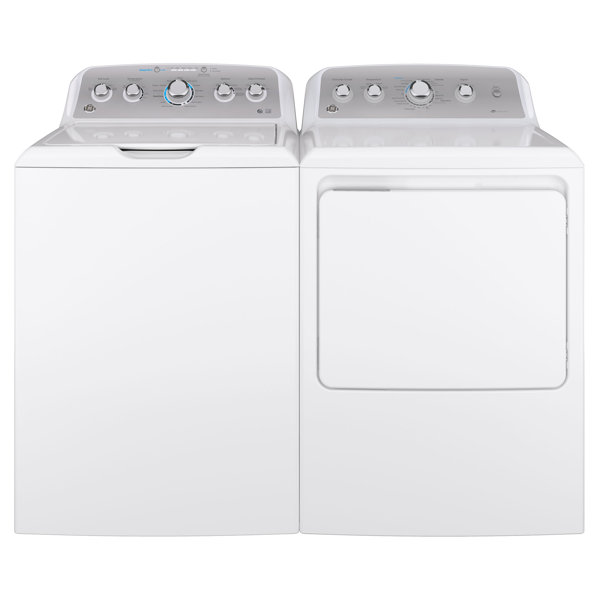 GE Appliances Washer & Dryer Set with 4.6 Cubic Feet Top Load Washer and 7.2 Cubic Feet Gas